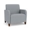Lesro Siena Lounge Reception Wide Guest Chair, Walnut, RS Fog Upholstery SN1201 - alternate 1